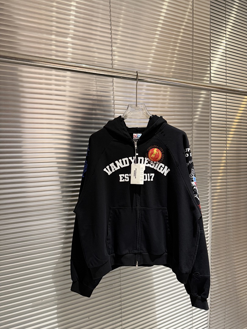 Streetwear Brand Slogans - Hoodie Zip-Up Co-branded Fashion Brand 25FW