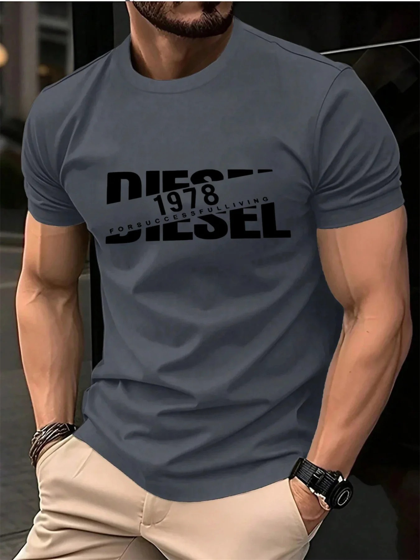 Streetwear Brand Marketing - Kaos musim panas pria DIESEL dengan