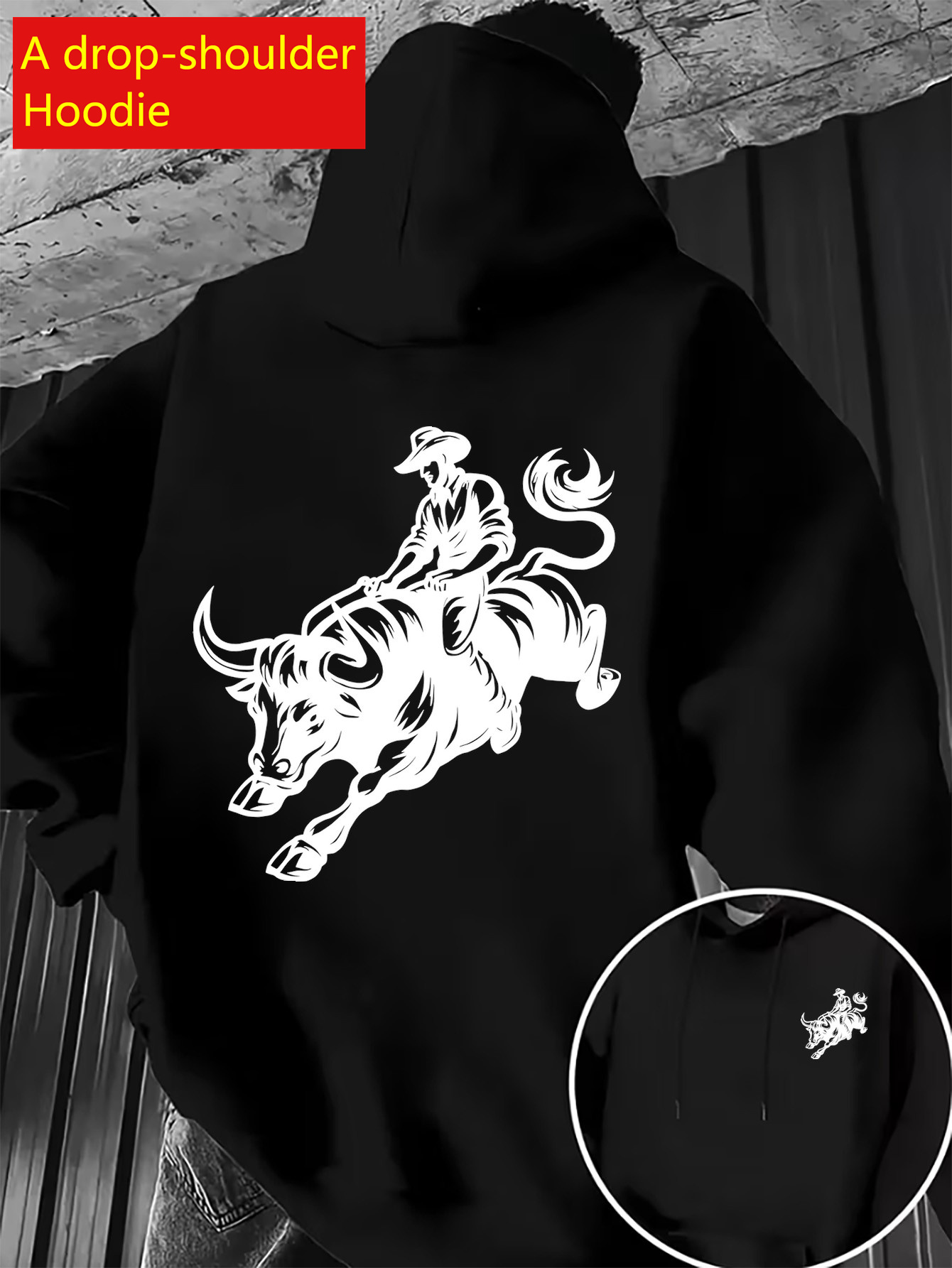 Streetwear Brand Drops - Hoodie Pria Model Drop Shoulder, Bermotif