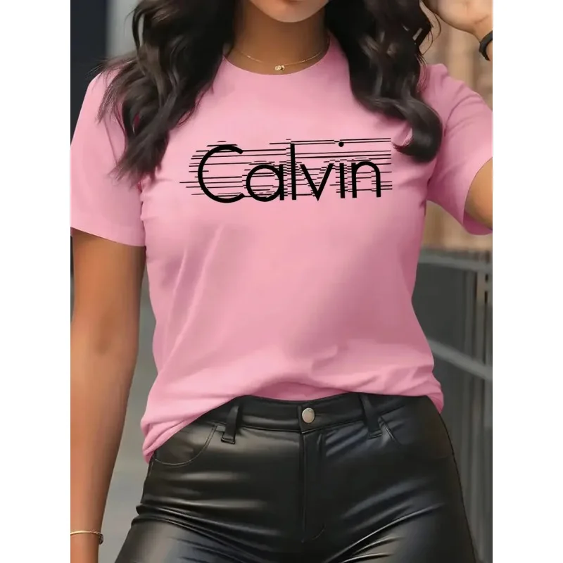 Quality Streetwear Brand - Kaos Wanita Calvin Kaos Katun Lengan