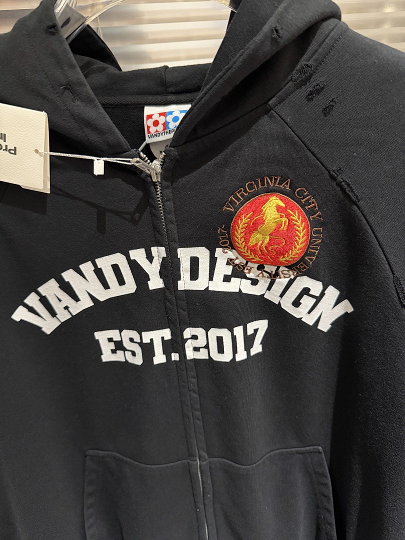 Hoodie Zip-Up Co-branded Fashi - Streetwear Brand Slogans ulasan dan harga
