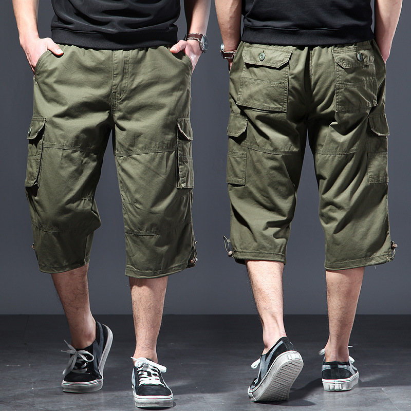 Celana Katun Pria 3/4 Longgar  - Streetwear Brand Shorts ulasan dan harga