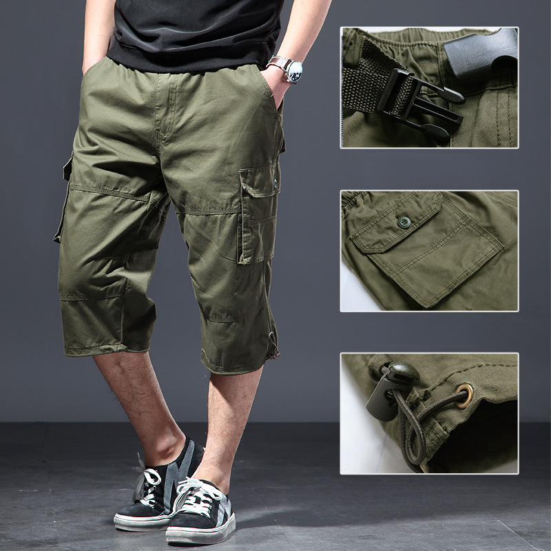 Celana Katun Pria 3/4 Longgar  - Streetwear Brand Shorts ulasan dan harga