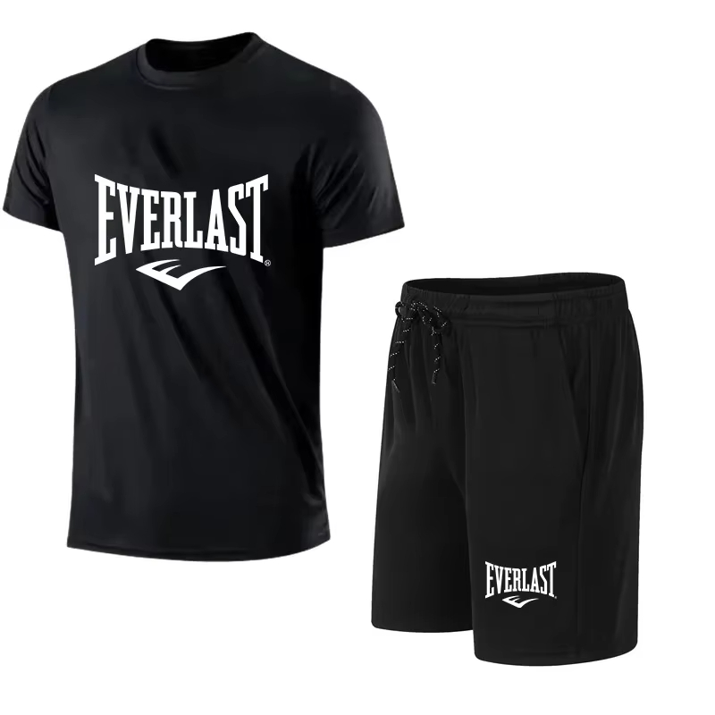 EVERLAST Kaus Pria + Celana Pe - Streetwear Brand Shorts ulasan dan harga