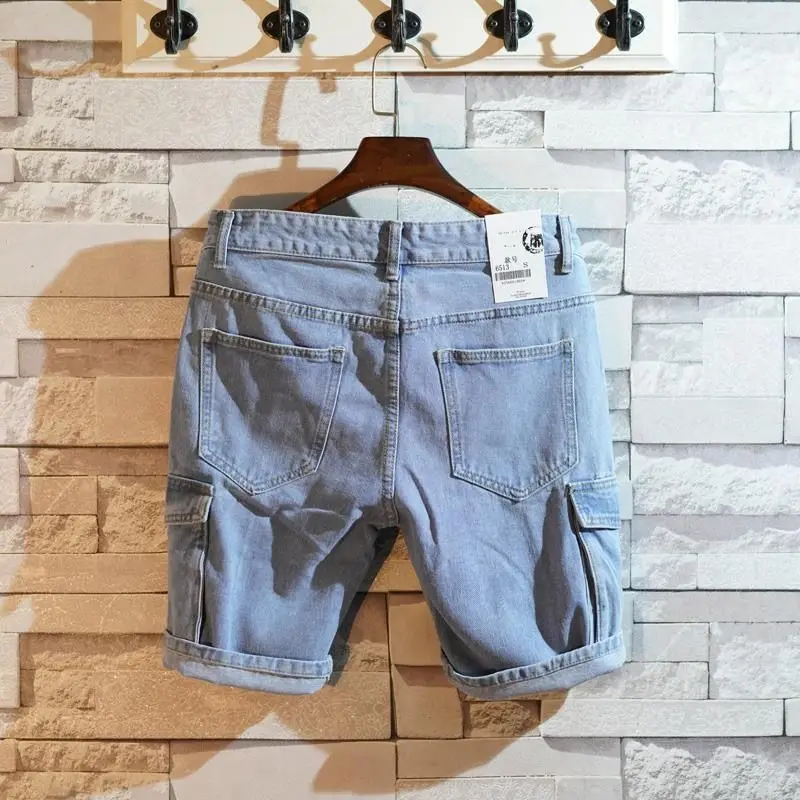 Celana Jeans Pendek Lurus Long - Streetwear Brand Shorts ulasan dan harga