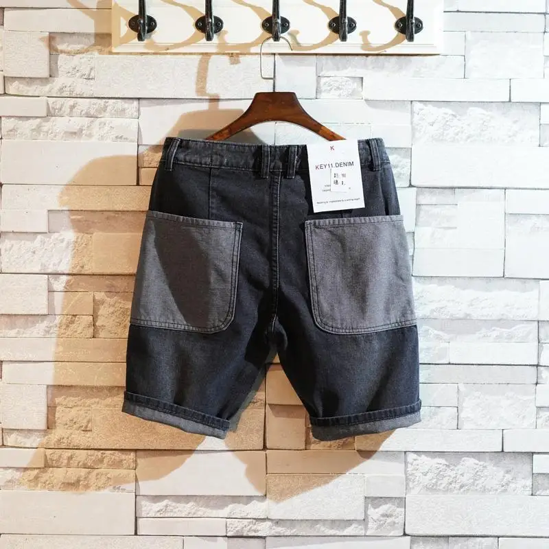 Celana Jeans Pendek Lurus Long - Streetwear Brand Shorts ulasan dan harga