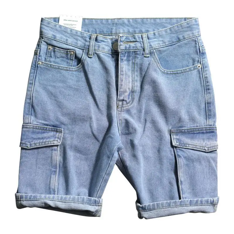 Celana Jeans Pendek Lurus Long - Streetwear Brand Shorts ulasan dan harga