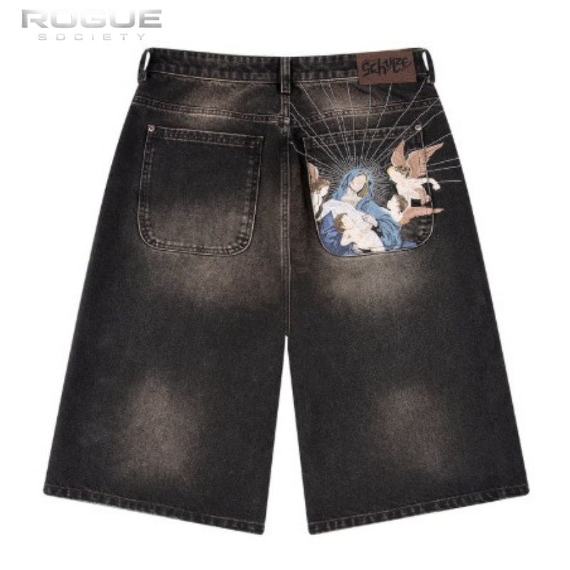 Celana Jeans Harajuku Mewah Mu - Streetwear Brand Shorts ulasan dan harga