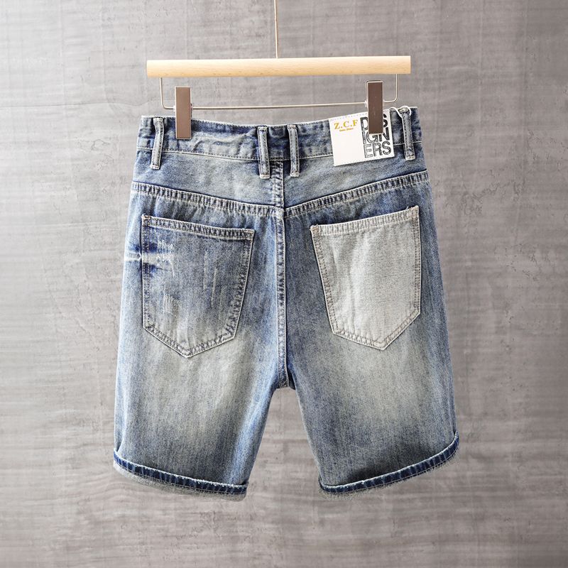 Celana Jeans Pendek Pria denga - Streetwear Brand Shorts ulasan dan harga