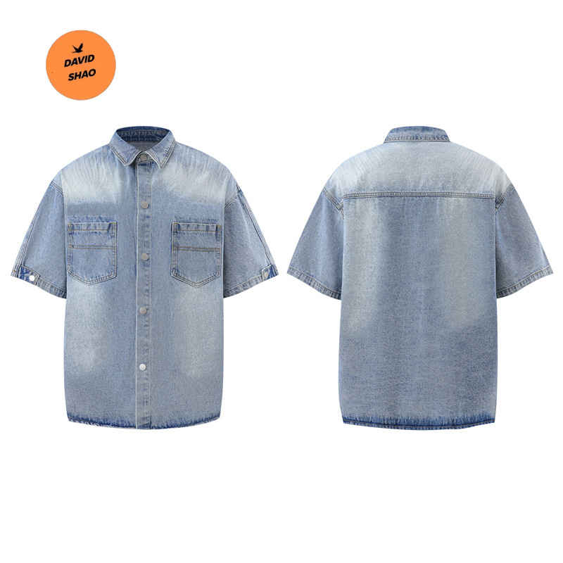 DAVIDSHAO Setelan Denim Pria B - Streetwear Brand Shorts ulasan dan harga
